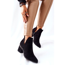 PS1 Bottines Femme En Daim Avec Découpes Noir Noel le noir 4