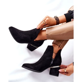 PS1 Bottines Femme En Daim Avec Découpes Noir Noel le noir 7