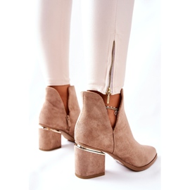 PS1 Bottines Femme En Daim Avec Découpes Kaki Noel 2