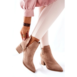 PS1 Bottines Femme En Daim Avec Découpes Kaki Noel 3