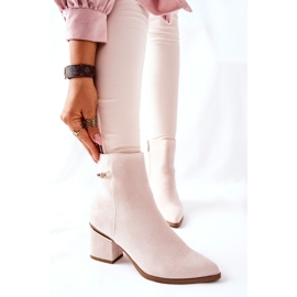 PS1 Bottines Femme En Daim Beige One Step 2