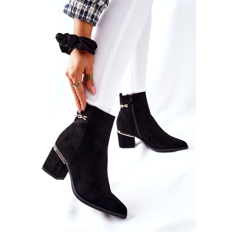 PS1 Bottes En Daim Femme Sur Un Talon Noir One Step le noir 1