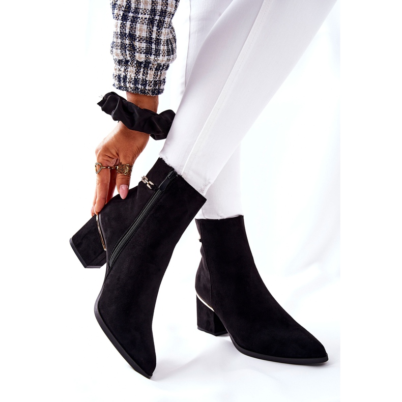 PS1 Bottes En Daim Femme Sur Un Talon Noir One Step le noir 2