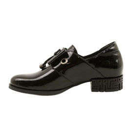 Chaussures Noires Avec Un Noeud Sergio Leone PB260 1