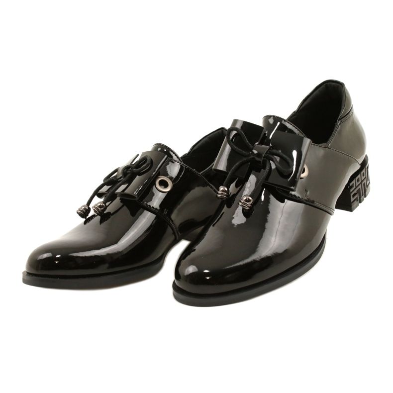 Chaussures Noires Avec Un Noeud Sergio Leone PB260 2