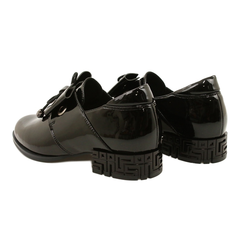 Chaussures Noires Avec Un Noeud Sergio Leone PB260 3