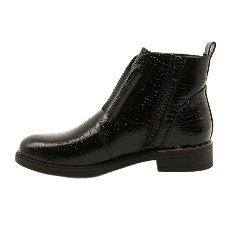 Bottines vernies à motif animalier Sergio Leone BT400 Noir 4