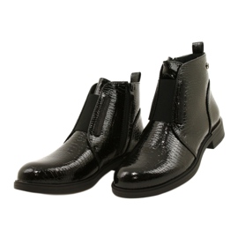 Bottines vernies à motif animalier Sergio Leone BT400 Noir 5