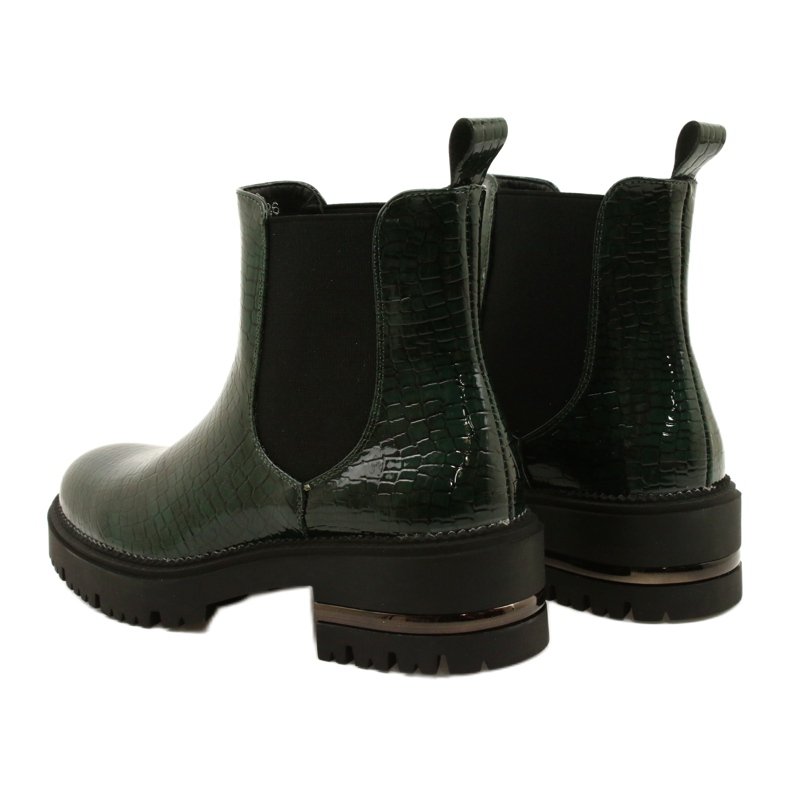 Bottines Laquées Łuska Sergio Leone TR746 Vert 6