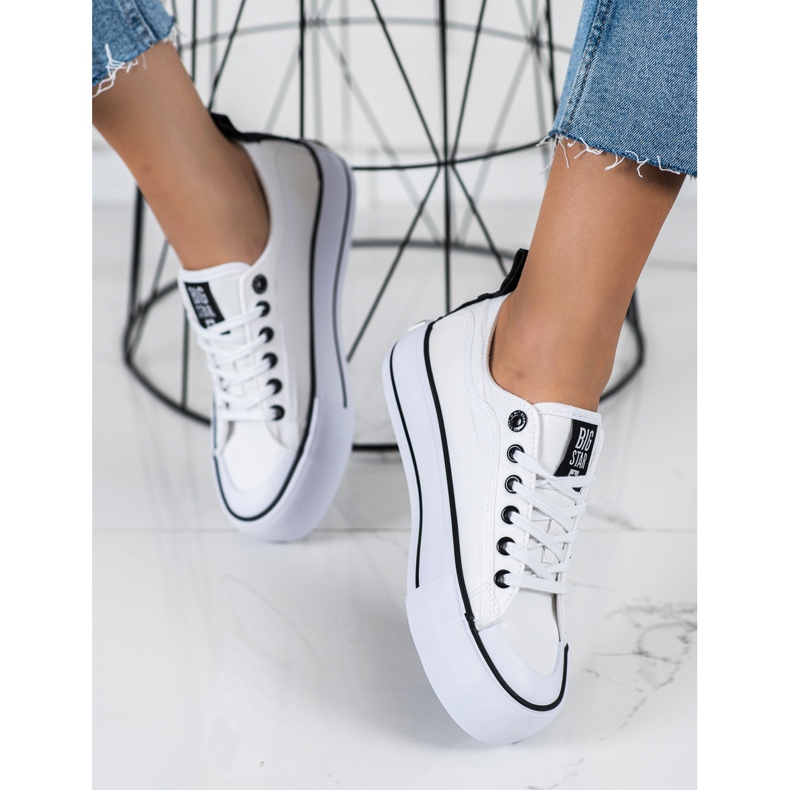 Baskets pour femmes Big Star II274021 blanche 1