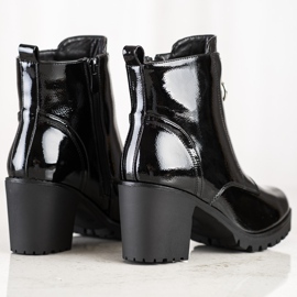 Bestelle Bottes en cuir verni noir 1