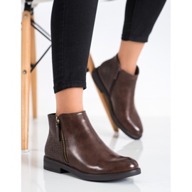 Clowse Bottes décontractées à imprimé serpent brun 3