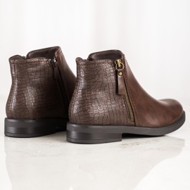 Clowse Bottes décontractées à imprimé serpent brun 1