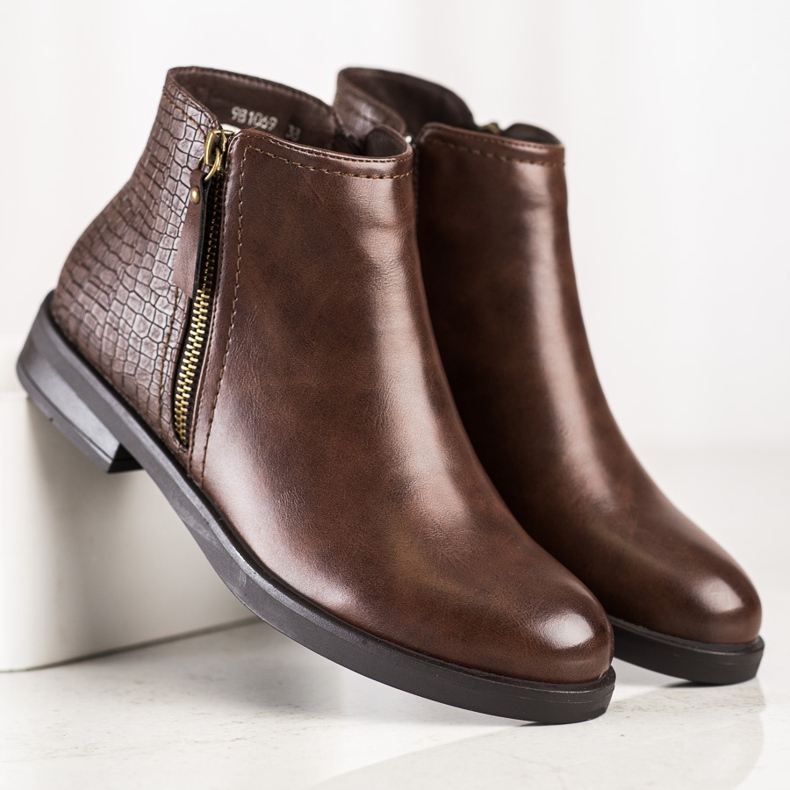 Clowse Bottes décontractées à imprimé serpent brun 2