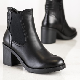 Lovery Bottes classiques sur un poteau le noir 1