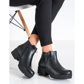Clowse Bottes confortables sur la plate-forme le noir 4