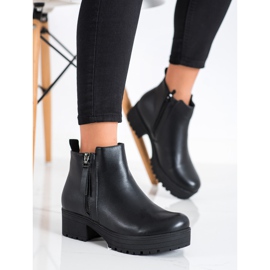 Clowse Bottes confortables sur la plate-forme le noir 3