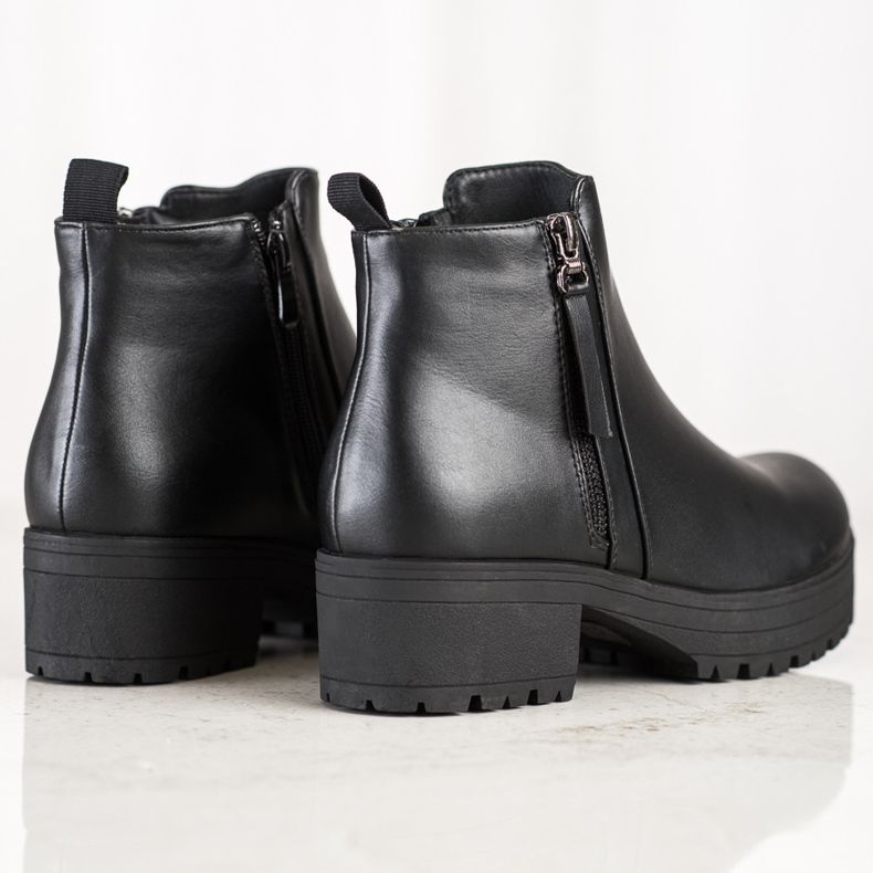 Clowse Bottes confortables sur la plate-forme le noir 1