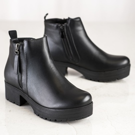 Clowse Bottes confortables sur la plate-forme le noir 2