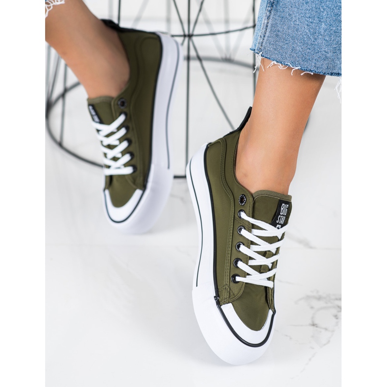 Baskets pour femmes Big Star II274024 vert 2