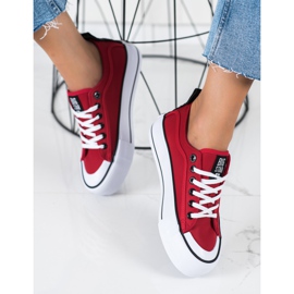 Baskets pour femmes Big Star II274025 rouge 1