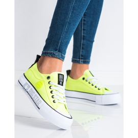 Baskets pour femmes Big Star II274022 jaune 4