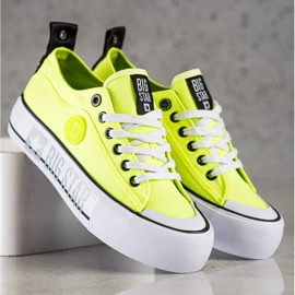Baskets pour femmes Big Star II274022 jaune 2