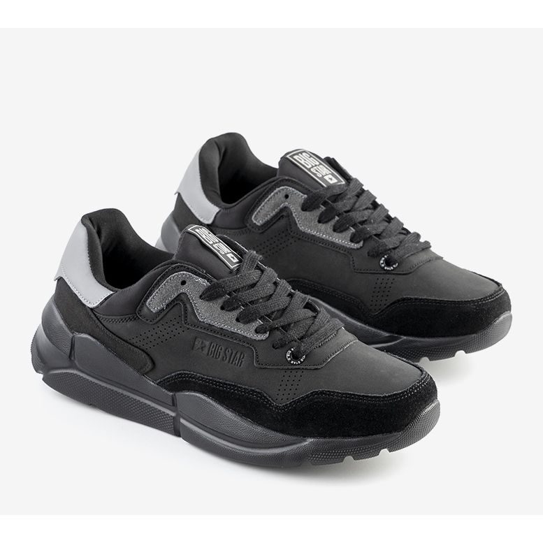 Chaussures de sport homme Big Star Black Croteau le noir 1