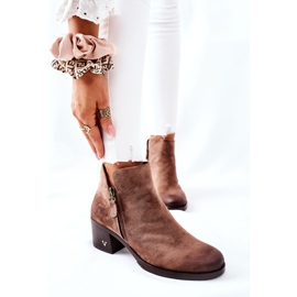 Vinceza Bottines Femme Daim Beige Bellarena brun 1