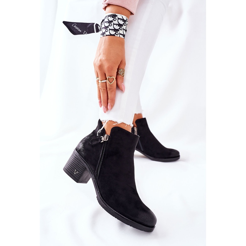Vinceza Bottes Bellarena noires en daim pour femmes 2