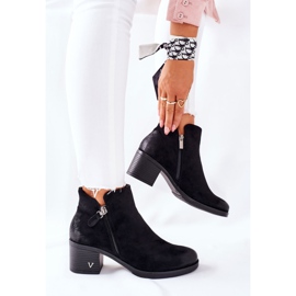 Vinceza Bottes Bellarena noires en daim pour femmes le noir 3