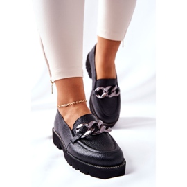Nicole Mocassins Femme Cuir Noir Sthonto 2