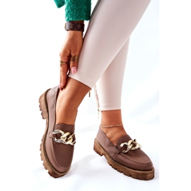 Nicole Mocassins Femme Cuir Marron Sthonto brun 1