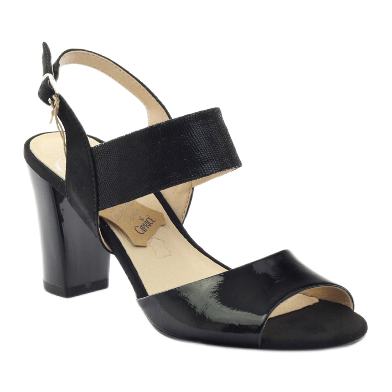 Caprice sandales vernies chaussures femme 28307 noir 1