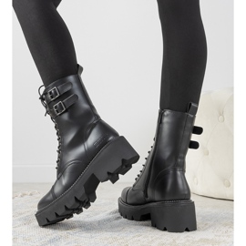 Bottines hautes noires Big Star femme Quesada 1