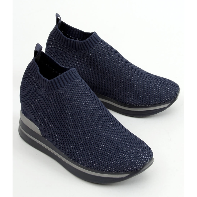 Chaussures de sport bleu marine sur un coin RQ316 Bleu 1 Chaussures de sport bleu marine sur un coin RQ316 Bleu 1