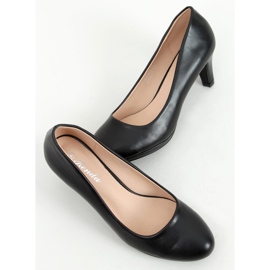 Escarpins noirs sur la plateforme noire KZ599 Black 1