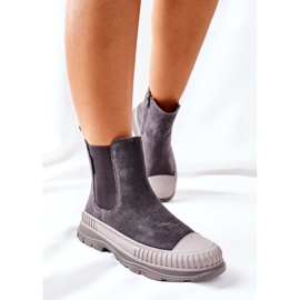 Bottines Femme Bottines Chelsea Cuir Daim Big Star II274353 Gris 2 Bottines Femme Bottines Chelsea Cuir Daim Big Star II274353 Gris 2