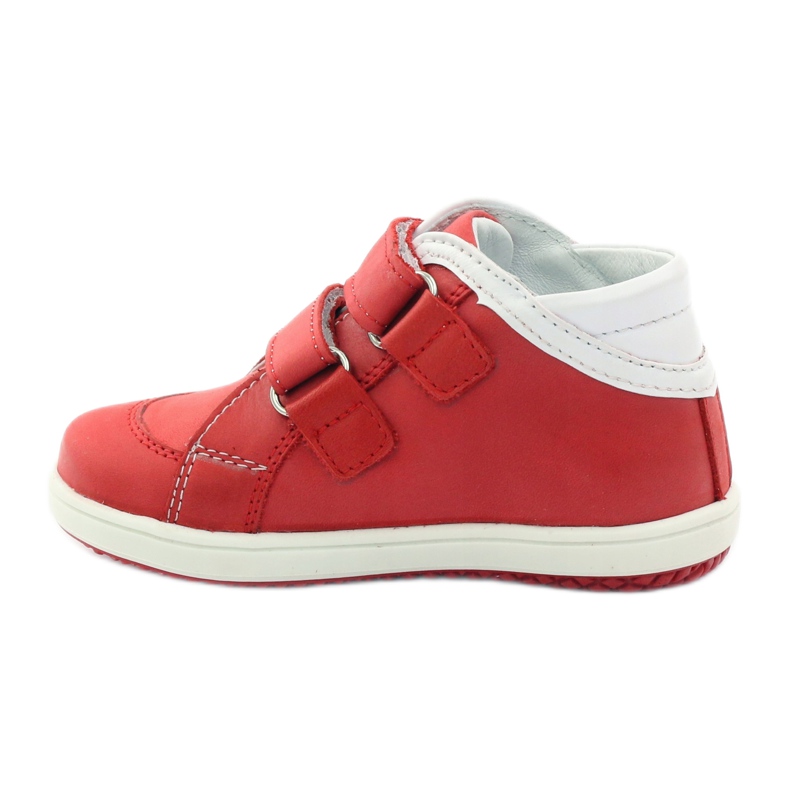 Chaussures en cuir Hugotti avec velcro rouge 2 Chaussures en cuir Hugotti avec velcro rouge 2