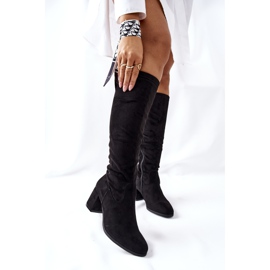 Vinceza Bottines à Talons Hauts Femme Daim Noir Newferry 1