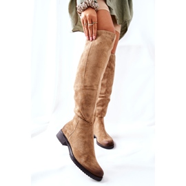Vinceza Bottines Plates pour Femmes Daim Beige Ardmore 1