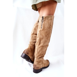 Vinceza Bottines Plates pour Femmes Daim Beige Ardmore 5