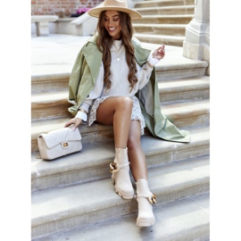 PS1 Bottines Chaudes Femme Jodhpur Boots Beige Rock My Life 2 PS1 Bottines Chaudes Femme Jodhpur Boots Beige Rock My Life 2