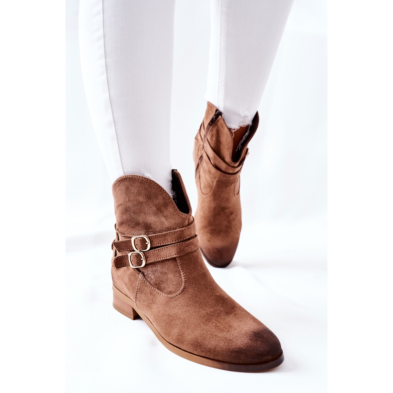 Vinceza Bottes Chaudes En Daim Femme Beige Castlerock brun 2