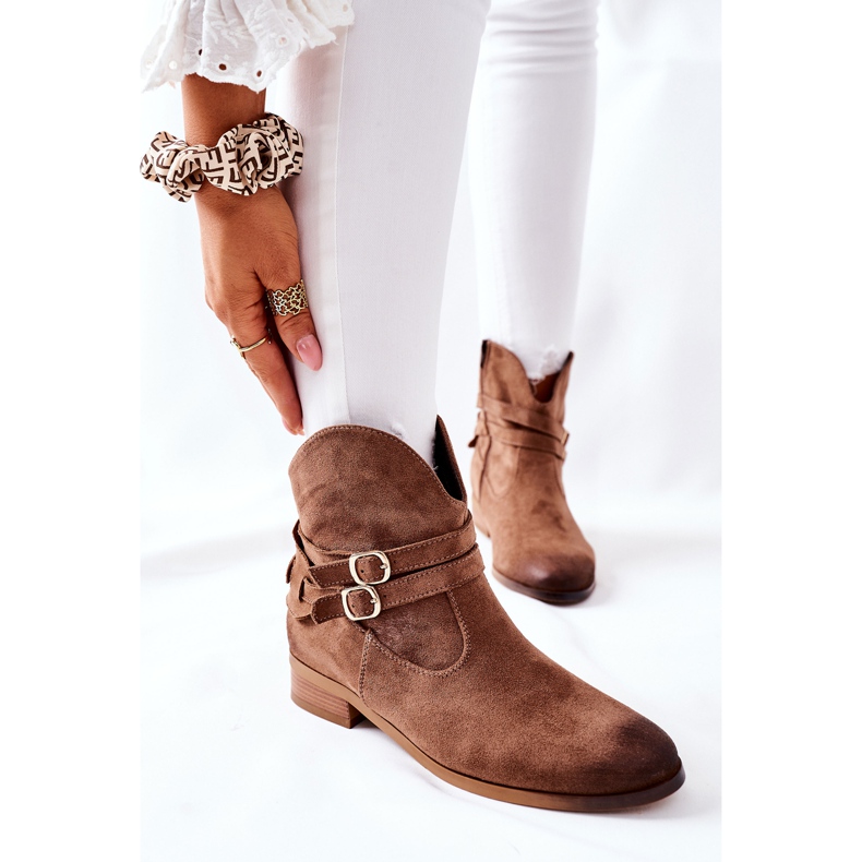 Vinceza Bottes Chaudes En Daim Femme Beige Castlerock brun 1