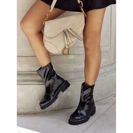 S.Barski Boots Chaudes Laquées Noires Femme Merellien 1
