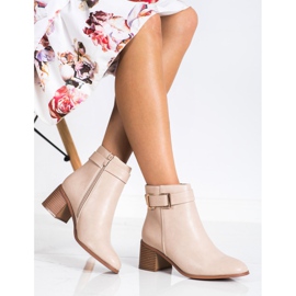 Seastar Bottes élégantes en éco-cuir beige 2