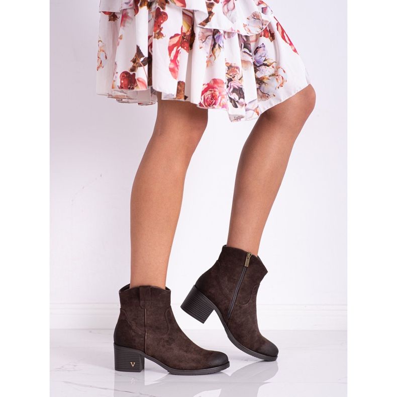 Bottes confortables en daim VINCEZA brun 2