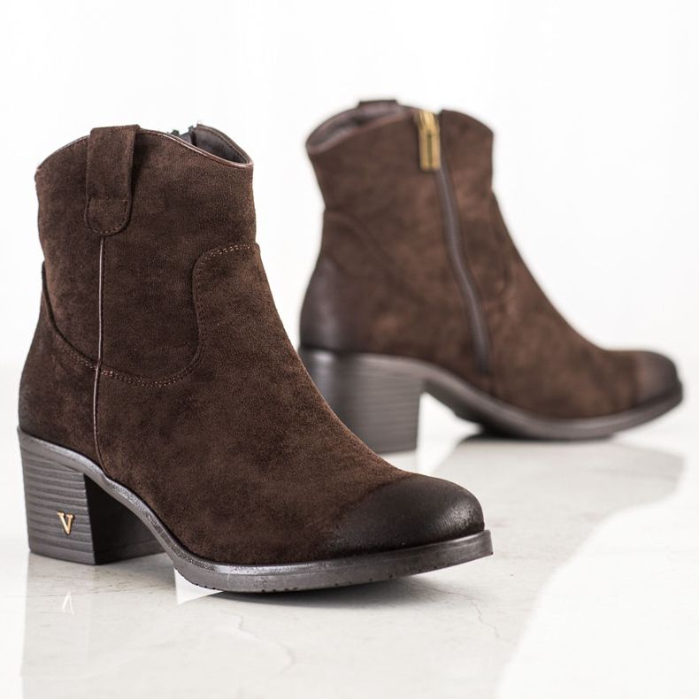 Bottes confortables en daim VINCEZA brun 1