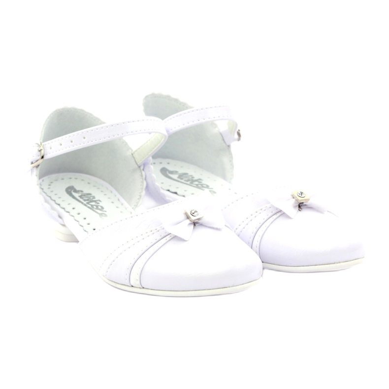 Escarpins communion ballerines Miko 702 blanc blanche 4